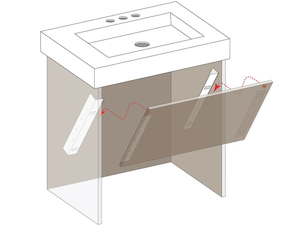Ada Removeable Panel ADA Sink Modesty Panel Bracket, 12-Pair Case – ADAToeKick.com